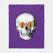 Dämonen Mit Augen Schädel Fleecedecke (Vorderseite)