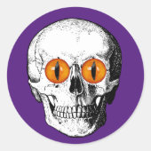 Dämonen Mit Augen Schädel Runder Aufkleber (Vorderseite)