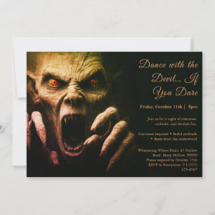 Dämonen-Nacht-Halloween-Kostüm-Party-Einladung Einladung