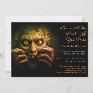 Dämonen-Nacht-Halloween-Kostüm-Party-Einladung Einladung