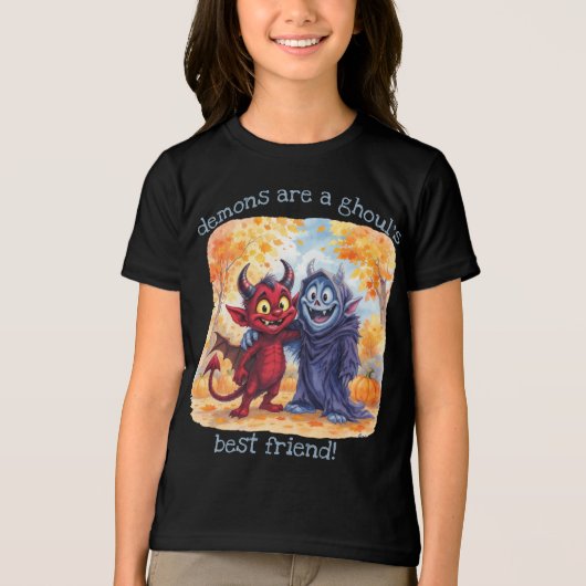 "Dämonen sind der beste Freund Ghouls" Tri-Blend Shirt (Vorderseite)