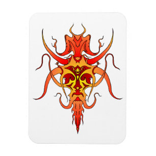 Dämonen-Stammes-Tattoo-Design Magnet