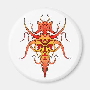 Dämonen-Stammes-Tattoo-Design Magnet