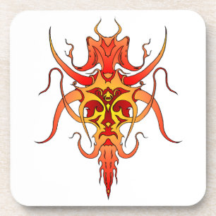Dämonen-Stammes-Tattoo-Design Untersetzer