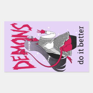 Dämonen tun es besser Aufkleber Blatt