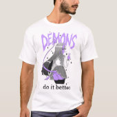 Dämonen verbessert es helles T-Shirt (Vorderseite)