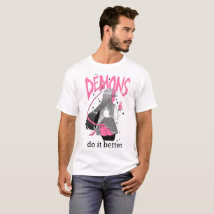 Dämonen verbessert es helles T-Shirt