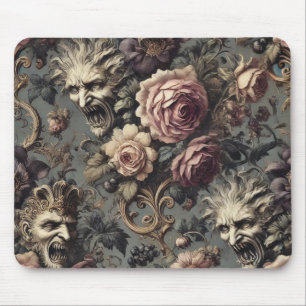 Dämonen von Delinquenz - gotisches Blumendesign Mousepad
