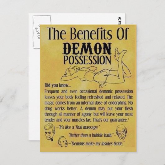 Dämonenbesitz Postkarte (Vorne/Hinten)