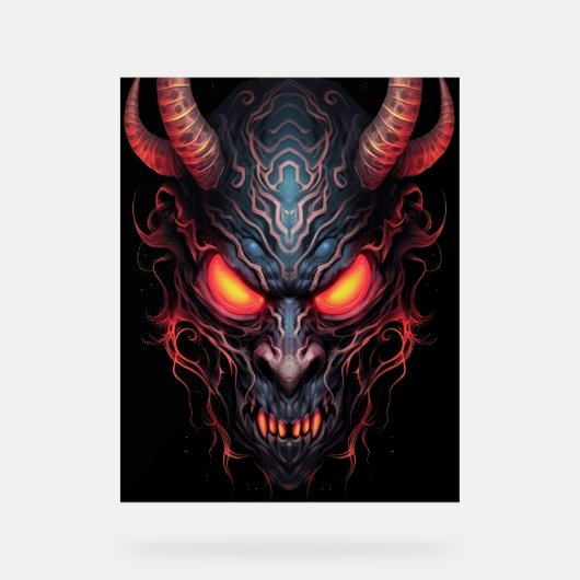 Dämonenböse Ungeheuer Acrylschild (Vorderseite)