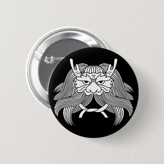 Dämonenhelm Button (Vorne & Hinten)