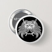 Dämonenhelm Button (Vorne & Hinten)