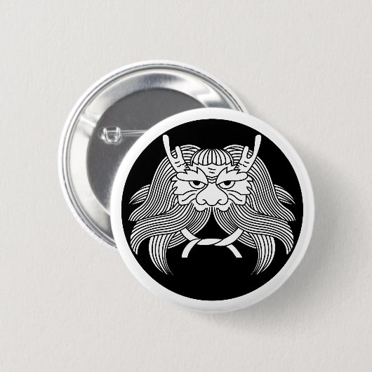 Dämonenhelm Button (Vorne & Hinten)
