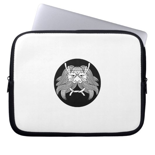 Dämonenhelm Laptopschutzhülle (Vorderseite)