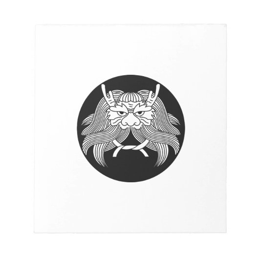 Dämonenhelm Notizblock (Vorderseite)