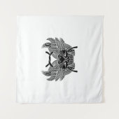 Dämonenhelm Wandteppich (Vorderseite (Horizontal))