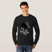 Dämonenkatze mit Schädelknochen T-Shirt (Vorne ganz)