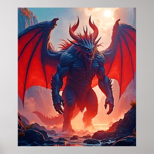 Dämonenkönig: Ewige Drachenschattenkunst Poster (Vorne)