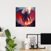 Dämonenkönig: Ewiger Drache Schattenkunst Poster (Heimbüro)