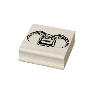 Dämonenkopf-Stempel Gummistempel