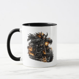 Dämonenschädel-Biker-Motorrad Tasse