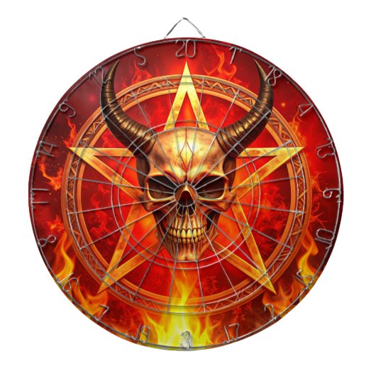 Dämonenschädel Dartboard Dartscheibe (vorne)