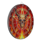 Dämonenschädel Dartboard Dartscheibe (Vorderseite Links)