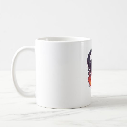 Dämonenschädel-Feuersturm Kaffeetasse (Links)