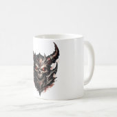 Dämonenschädel mit Hörnern Kaffeetasse (VorderseiteRechts)