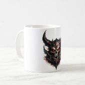 Dämonenschädel mit Hörnern Kaffeetasse (Vorderseite Links)