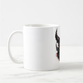 Dämonenschädel mit Hörnern Kaffeetasse (Links)