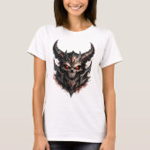 Dämonenschädel mit Hörnern T-Shirt (Vorderseite)
