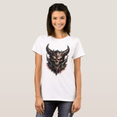 Dämonenschädel mit Hörnern T-Shirt (Vorne ganz)