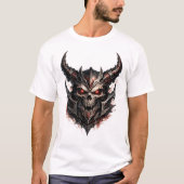 Dämonenschädel mit Hörnern T-Shirt (Vorderseite)