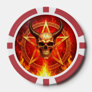 Dämonenschädel Poker Chip