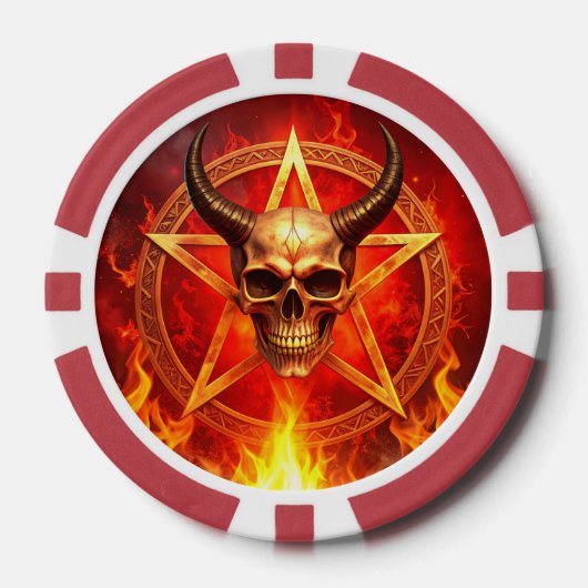 Dämonenschädel Poker Chip (Vorderseite)
