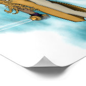 Dämonenschicht Afro Tia kick leuchtende rote Augen Poster (Ecke)