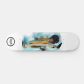 Dämonenschicht Afro Tia kick leuchtende rote Augen Skateboard (Horizontal)