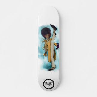Dämonenschicht Afro Tia kick leuchtende rote Augen Skateboard