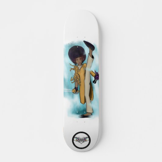 Dämonenschicht Afro Tia kick leuchtende rote Augen Skateboard (Vorne)