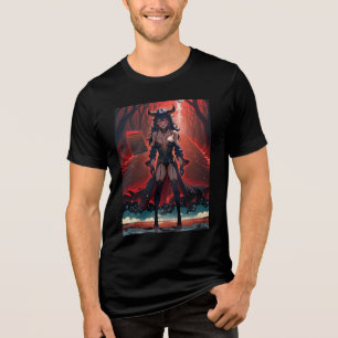Dämonin am Kreuzweg, Anime-Dämonenmädchen Tri-Blend Shirt