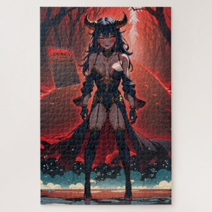 Dämonin mit Kontakt auf der Kreuzung, Anime-Dämon Puzzle