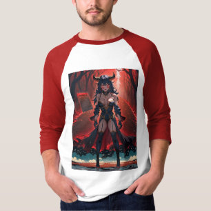 Dämonin mit Kontakt auf der Kreuzung, Anime-Dämon T-Shirt