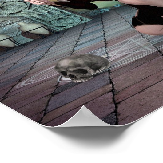 Dämonin und dimensionales Stargate. Poster (Ecke)