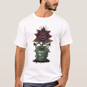 Dämonische Blutblüte in verfluchtem Topf T-Shirt