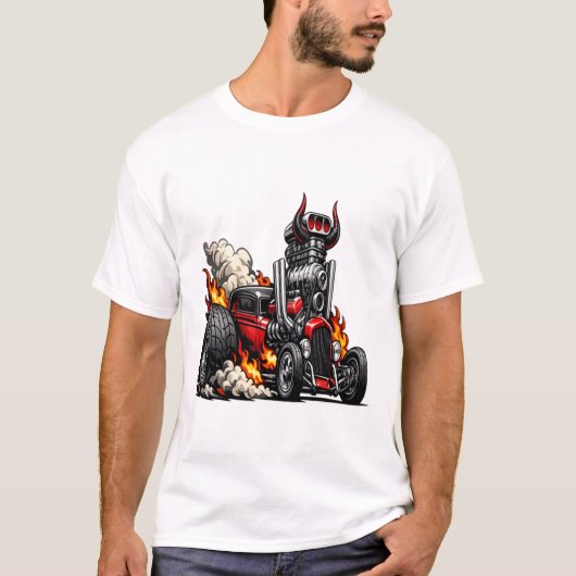 Dämonischer Hot Rod T-Shirt (Vorderseite)