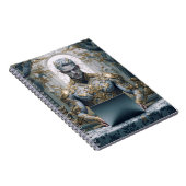 Dämonischer Krieger am Laptop Fantasy Notizblock (Rechte Seite)