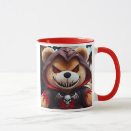 Dämonischer Plüschbär mit bösen Augen. Tasse