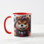 Dämonischer Plüschbär mit bösen Augen. Tasse (Links)