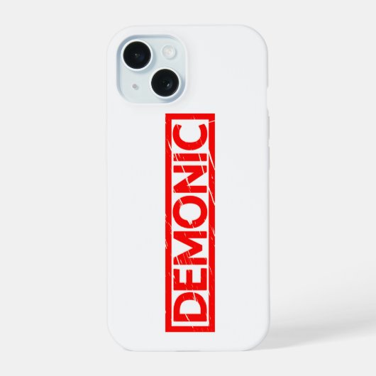 Dämonischer Stempel iPhone 15 Hülle (Rückseite)